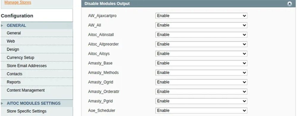 System Module Output