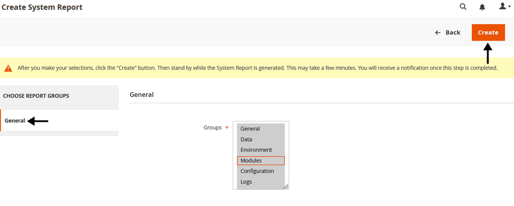 Create System Report