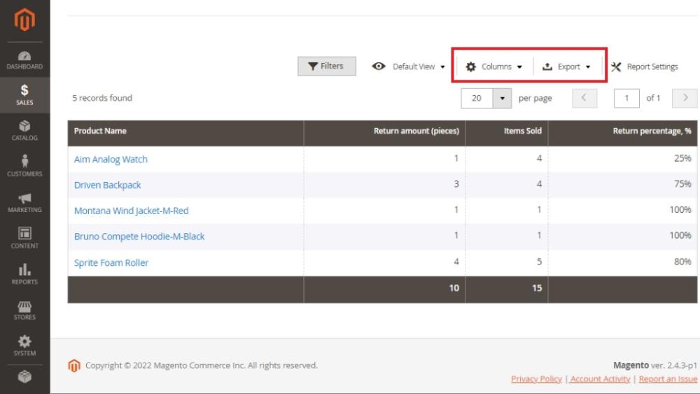 RMA Report Grid | RMA and Advanced Reports for Magento 2