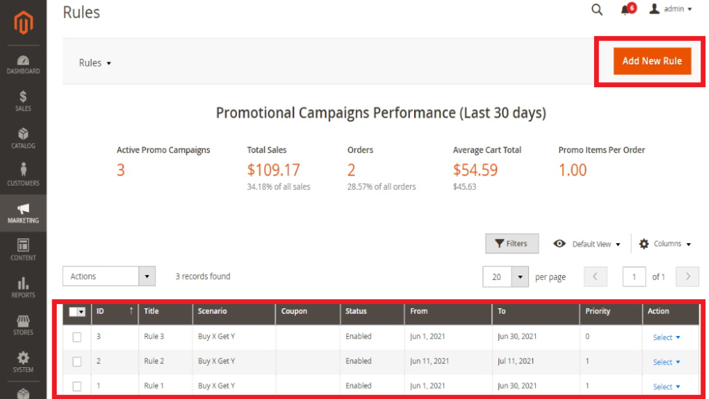 Add Free Product to Cart Dashboard | Product Labels and Add Free Product to Cart for Magento 2