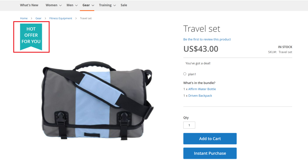 Large Promo Label | Add Free Product to Cart and Product Labels for Magento 2