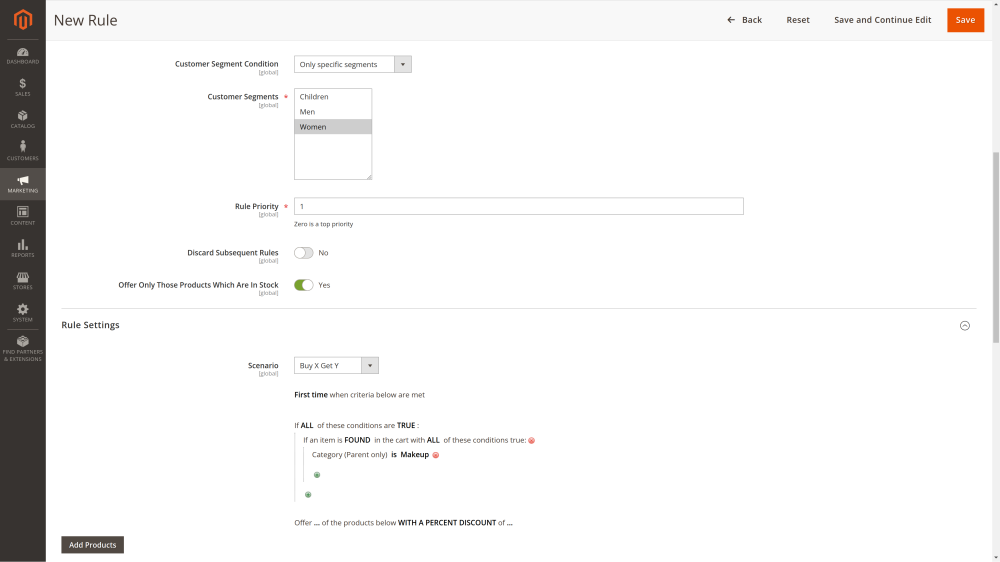 Creating Rules | Add Free Product to Cart for Magento 2