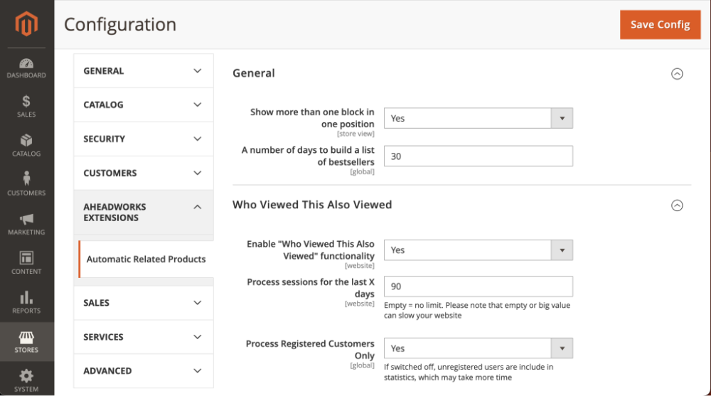 General Settings | Automatic Related Products for Magento 2