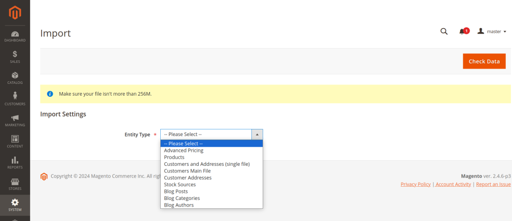Import | Blog for Magento 2