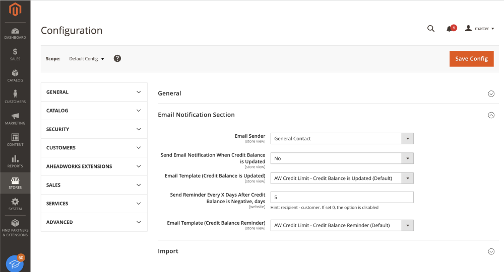 Email Notification Settings | B2B Company Credit for Magento 2
