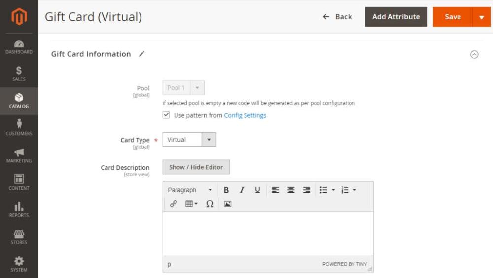 Adding gift card product | Gift Cart for Magento 2
