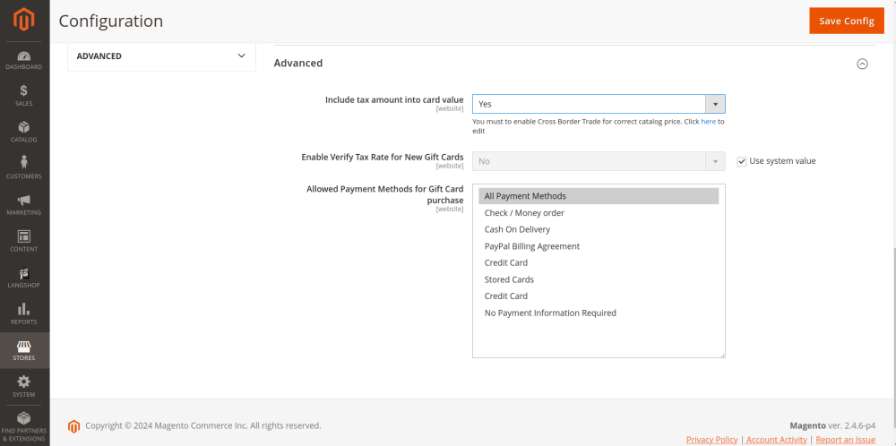 Advanced | Gift Cart for Magento 2