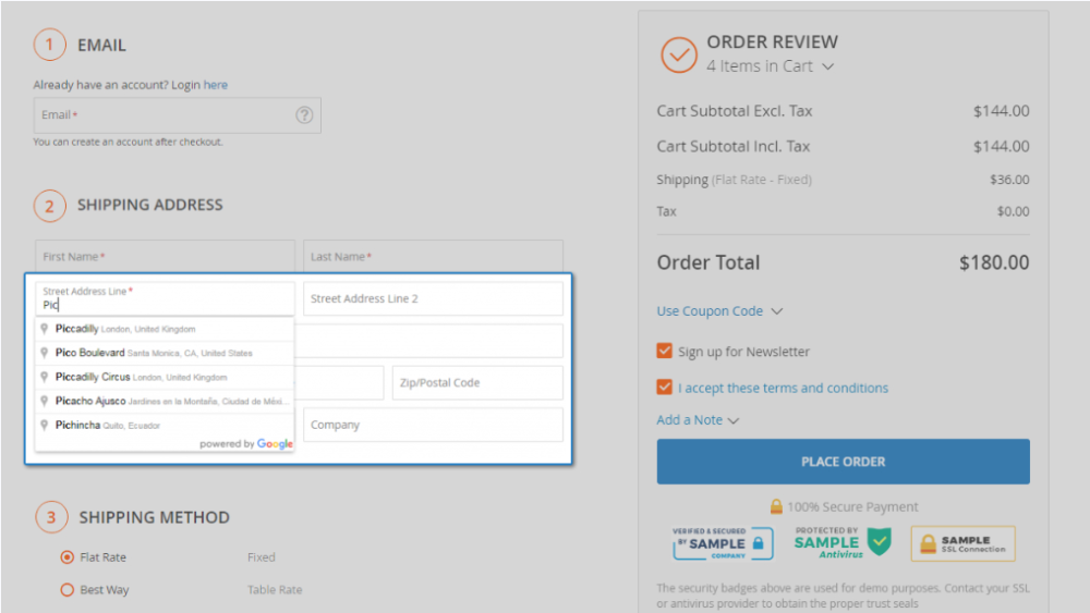 Smart One Step Checkout for Magento 2