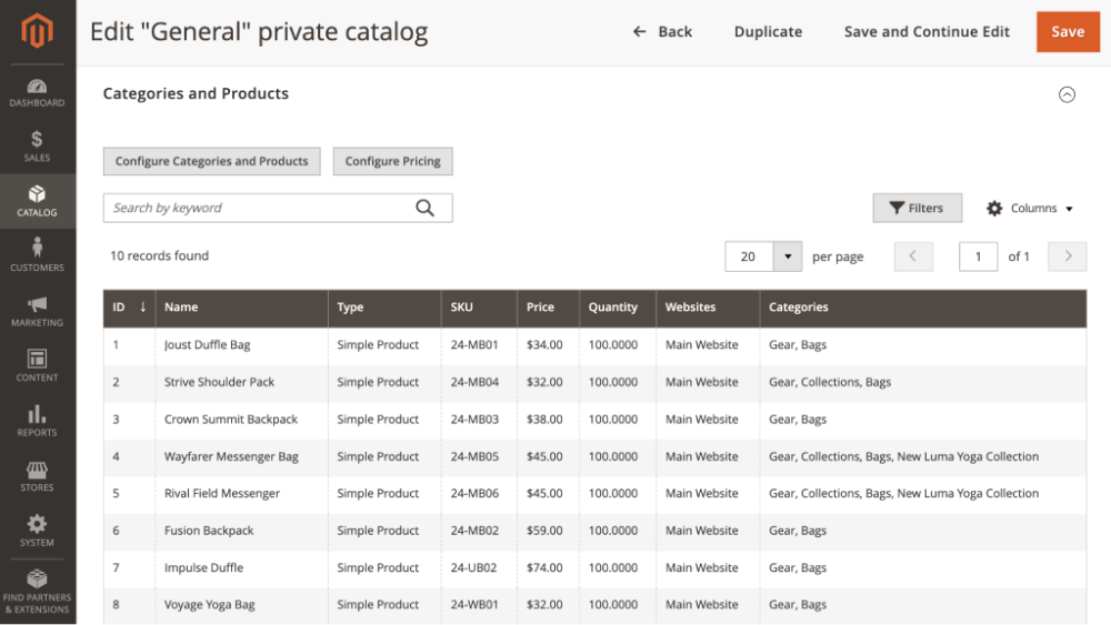 Private Catalogs for Magento 2