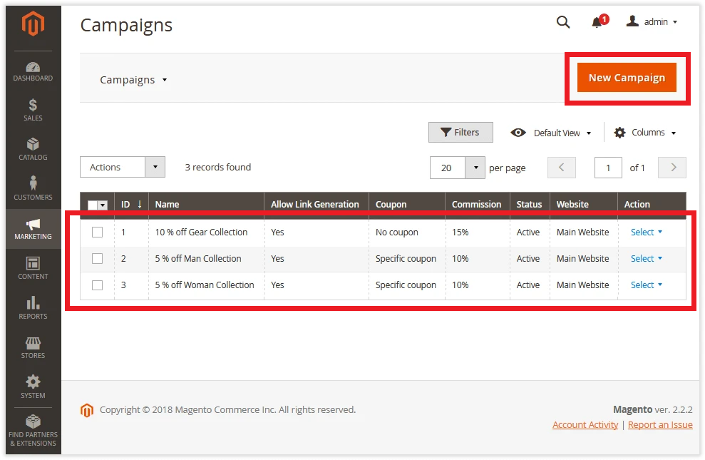 Affiliate Campaigns | Reward Points and Affiliate for Magento 2