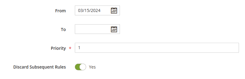 Define date range, priority of Spending Rule | Reward Points for Magento 2