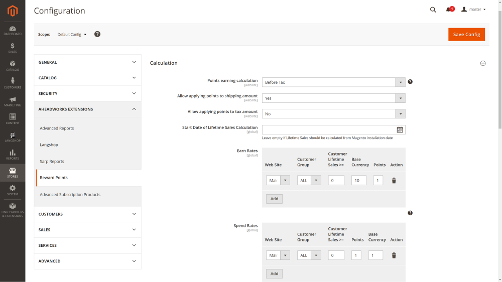 Calculation | Reward Points for Magento 2