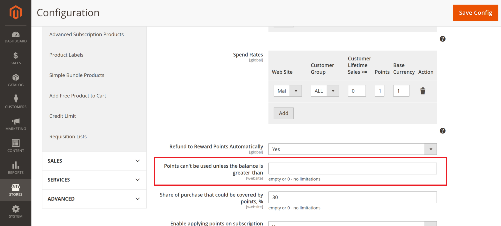 Reward Points Setting | Reward Points and Company Accounts for Magento 2