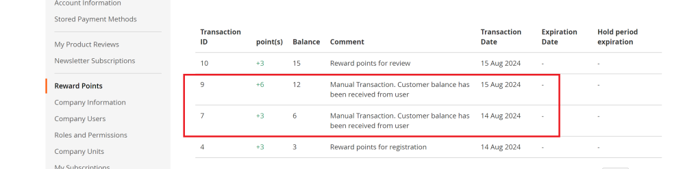Users' Reward Points Transfer | Reward Points and Company Accounts for Magento 2