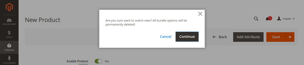 Pop up alert switch to Simple Bundle | Advanced Subscription products and Simple Bundle Products for Magento 2