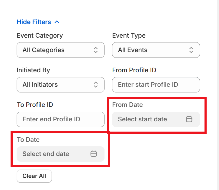 Date filter