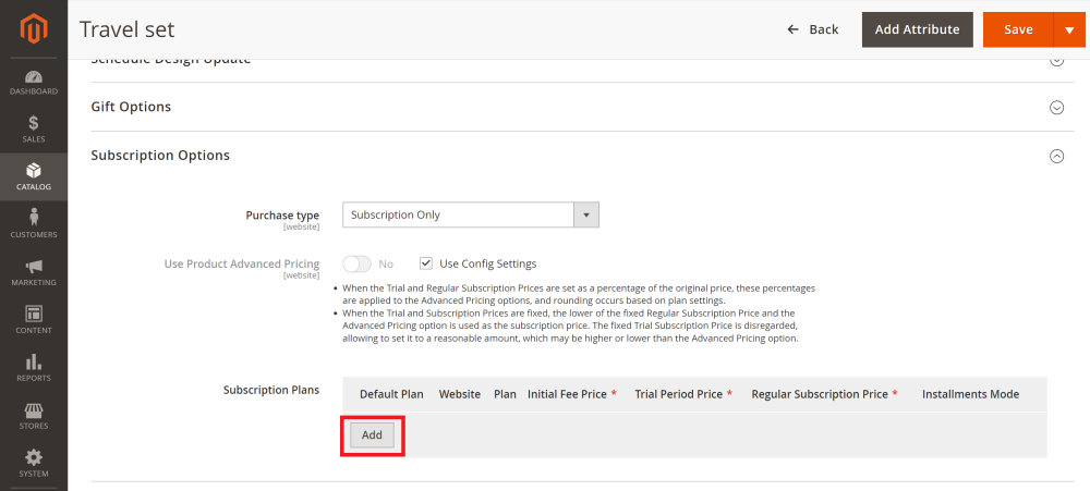 Subscription Options Settings | Advanced Subscription Products and Simple Bundle Product for Magento 2