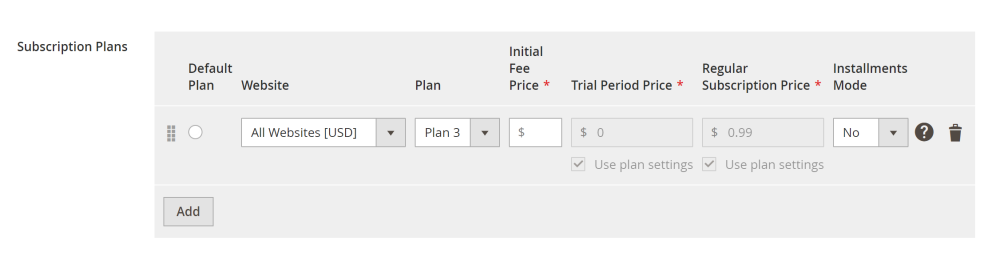 Subscription Plan settings | Advanced Subscription Products and Simple Bundle Product for Magento 2