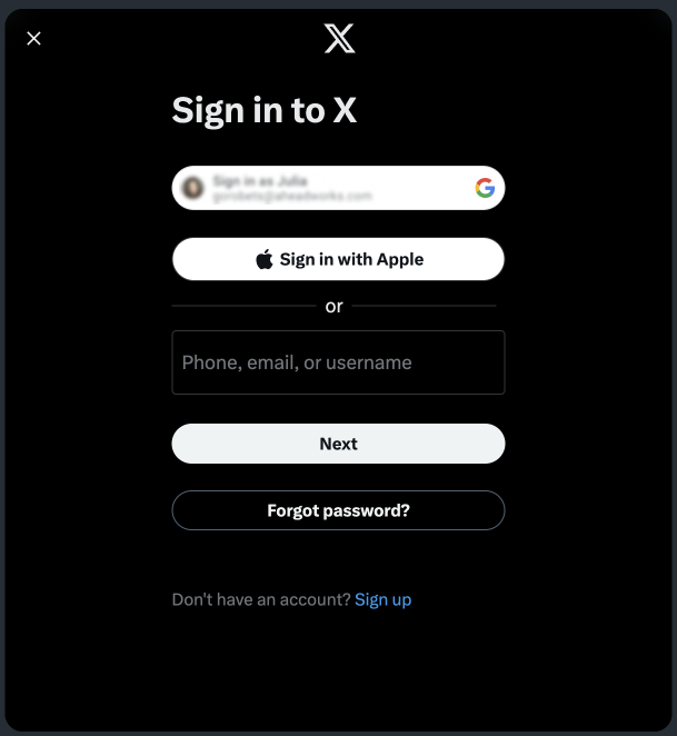 Create an account on Twitter | Social Login for Magento 2