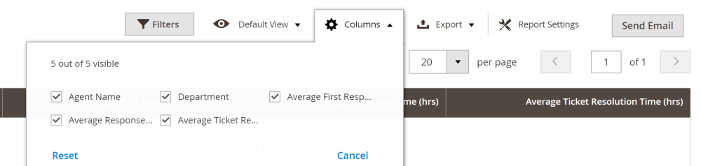Column Filtering Options | Help Desk Ultimate for Magento 2