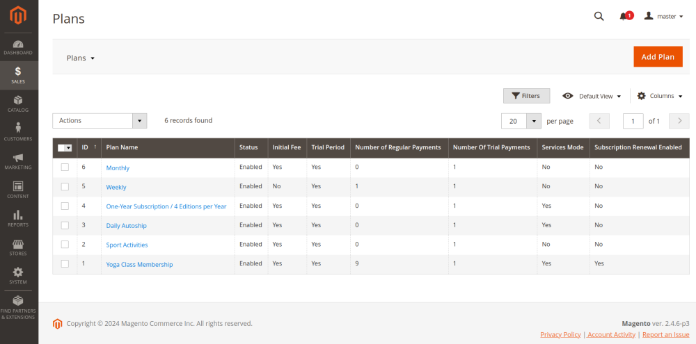 Subscription Plans Grid | Advanced Subscription Products for Magento 2