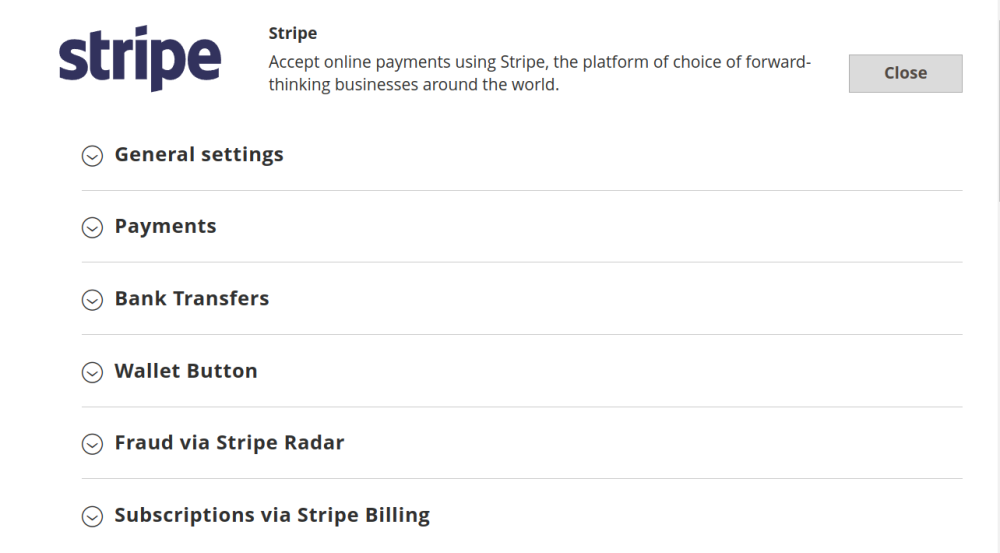 Stripe Configuration | Advanced Subscription Products for Magento 2