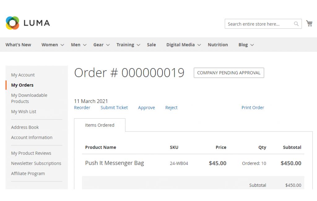 order page