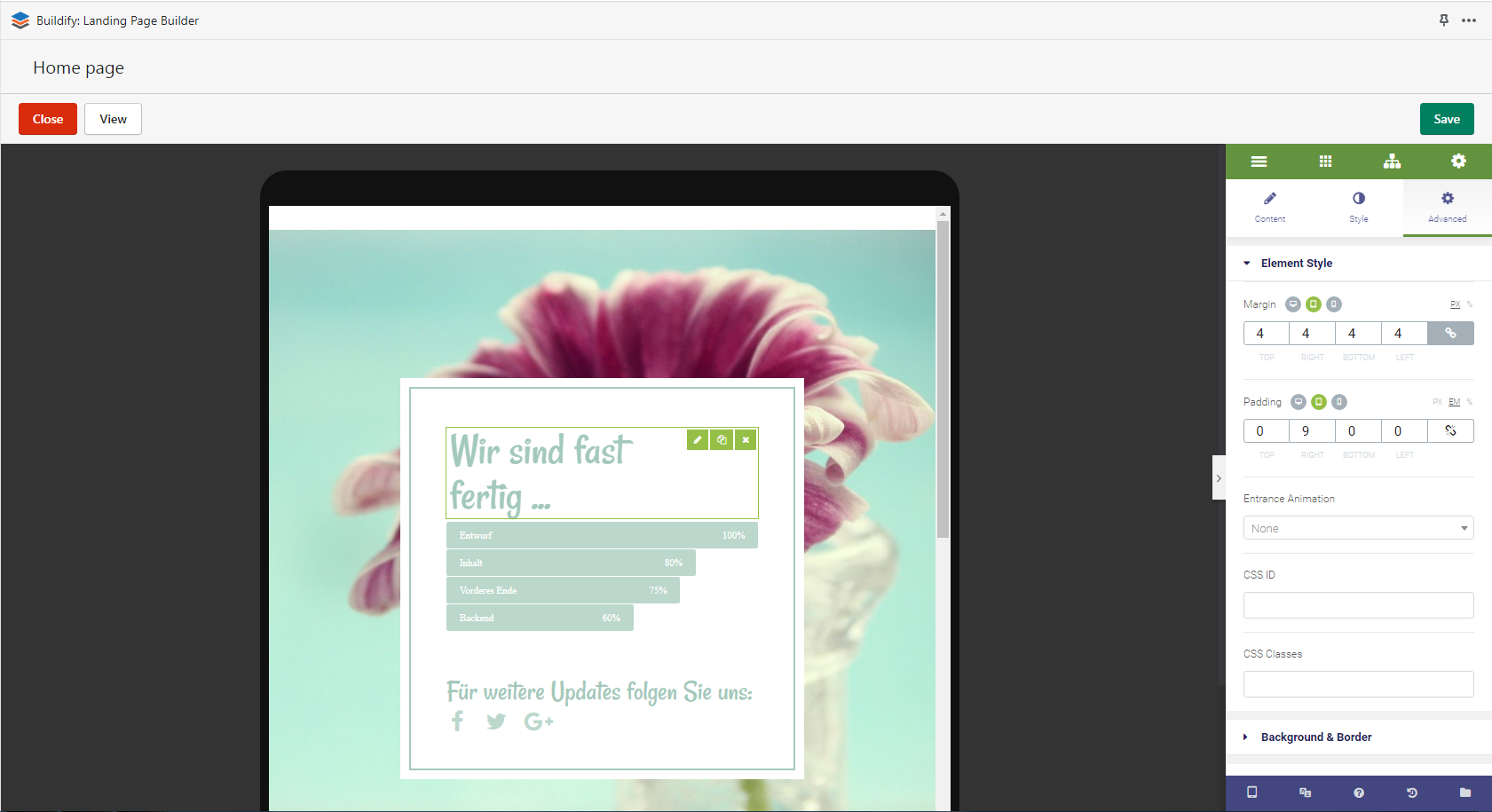 CSS Margin and padding Buildify