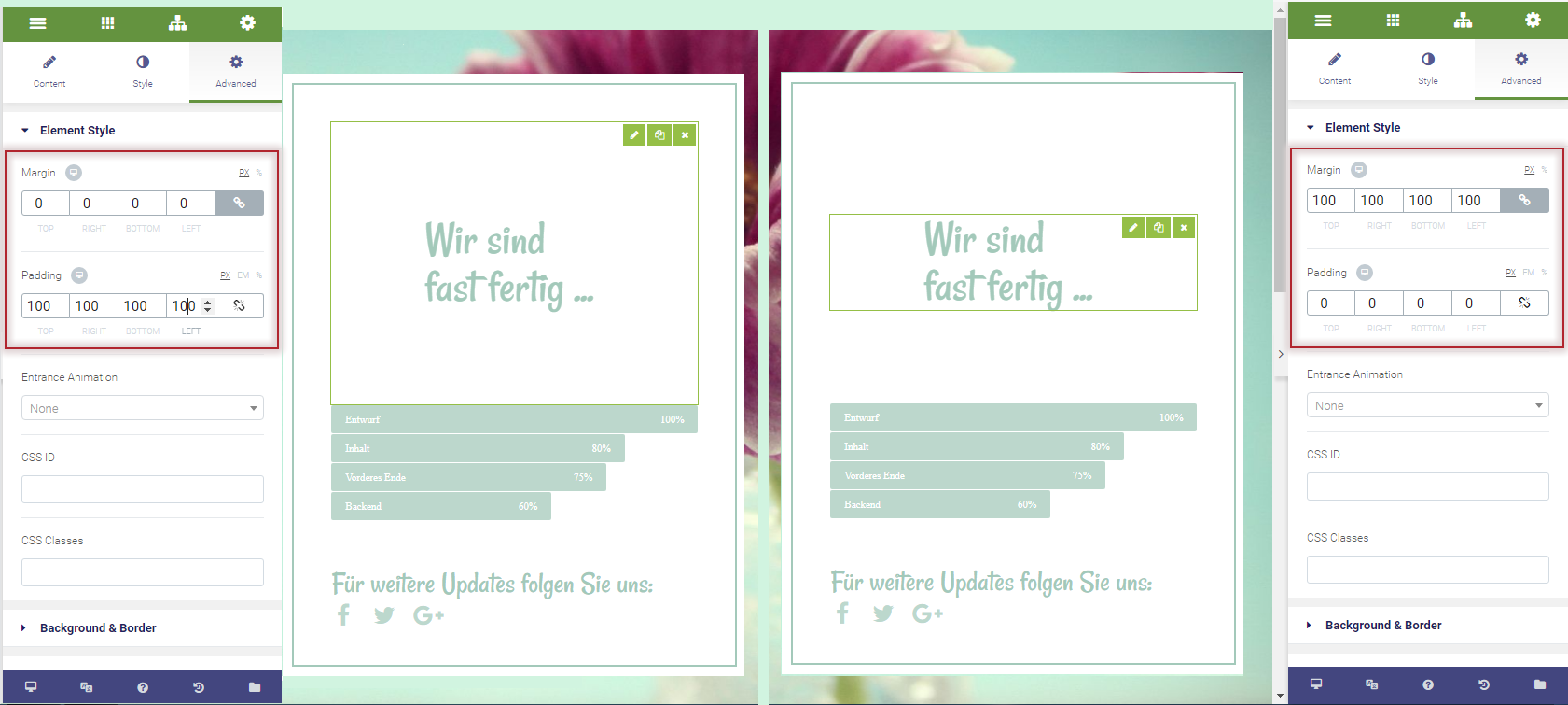 similarities between margin and padding