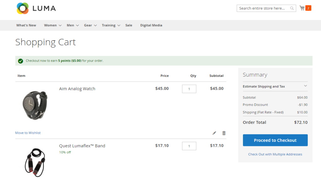 Shopping Cart | Add Free Product to Cart for Magento 2