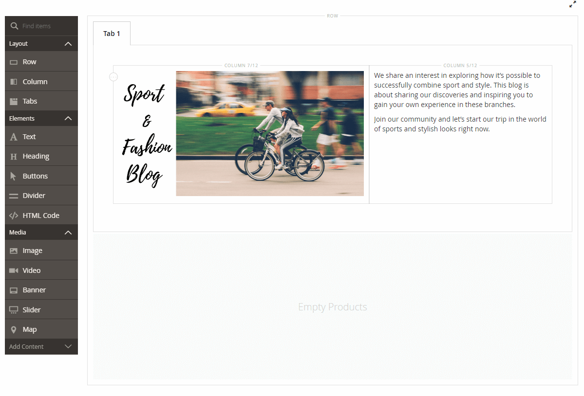 Page builder | Blog for Magento 2