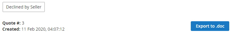 Declined by Seller | Cart to Quote for Magento 2