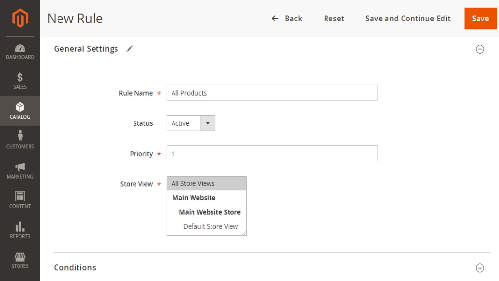 Rule Management | Custom Stock Status for Magento 2