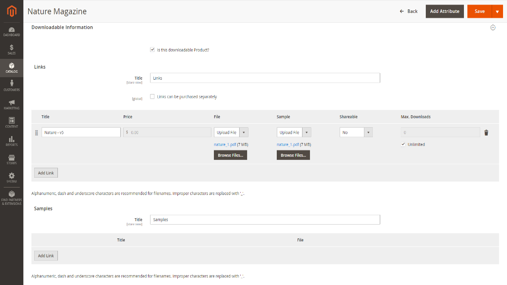 Edit a digital media product | Digital Media for Magento 2