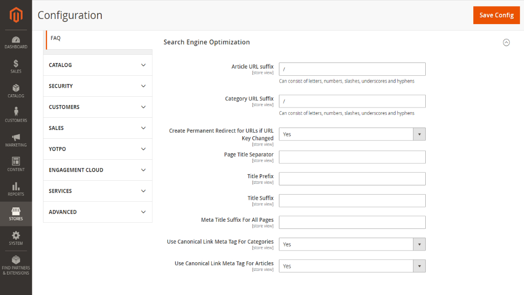 Search Engine Optimisation (SEO) | FAQ for Magento 2