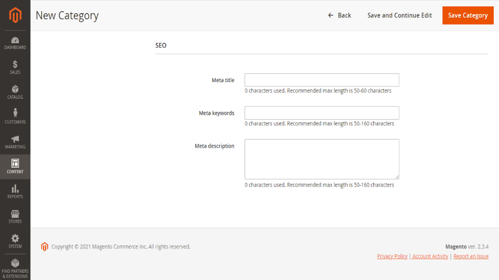 SEO Settings | FAQ for Magento 2