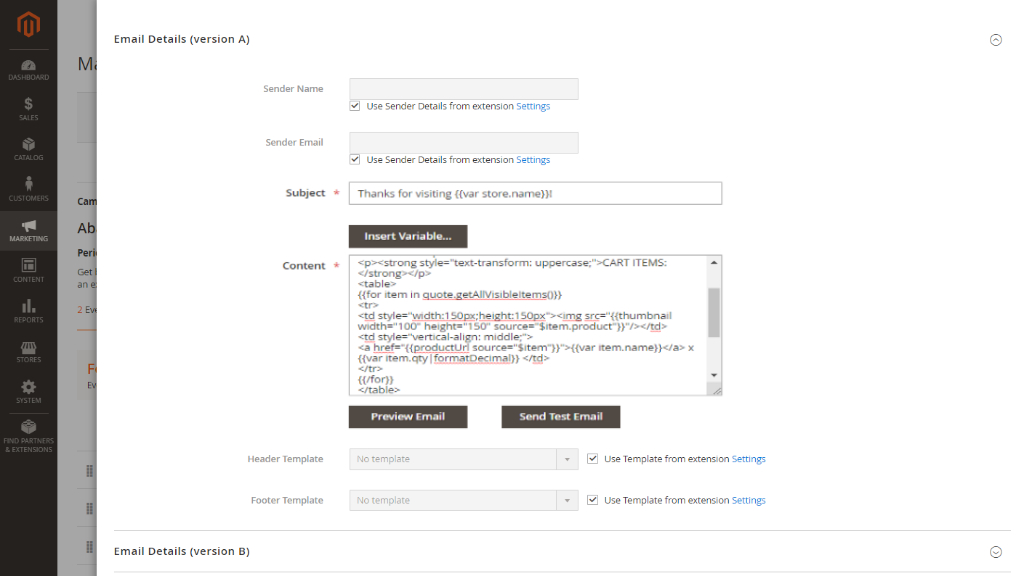 Manage Events&nbsp;| Follow Up Email for Magento 2
