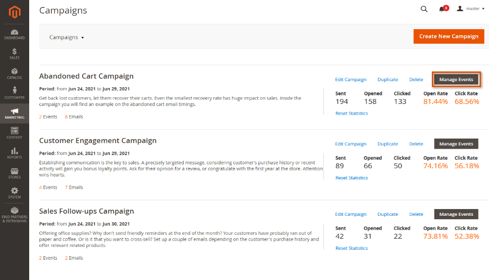 Campaigns | Follow Up Email for Magento 2
