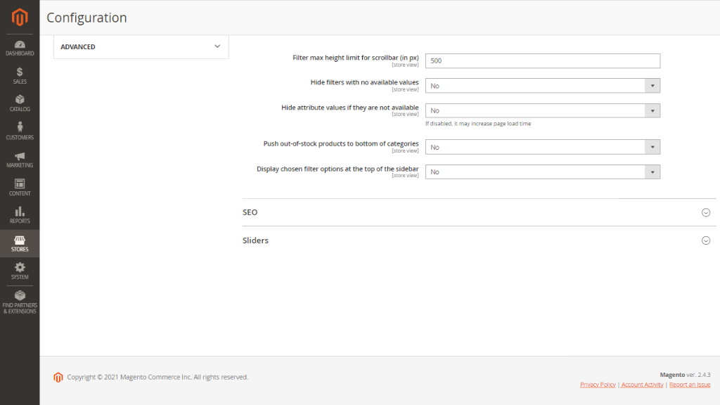 General Settings | Layered Navigation for Magento 2