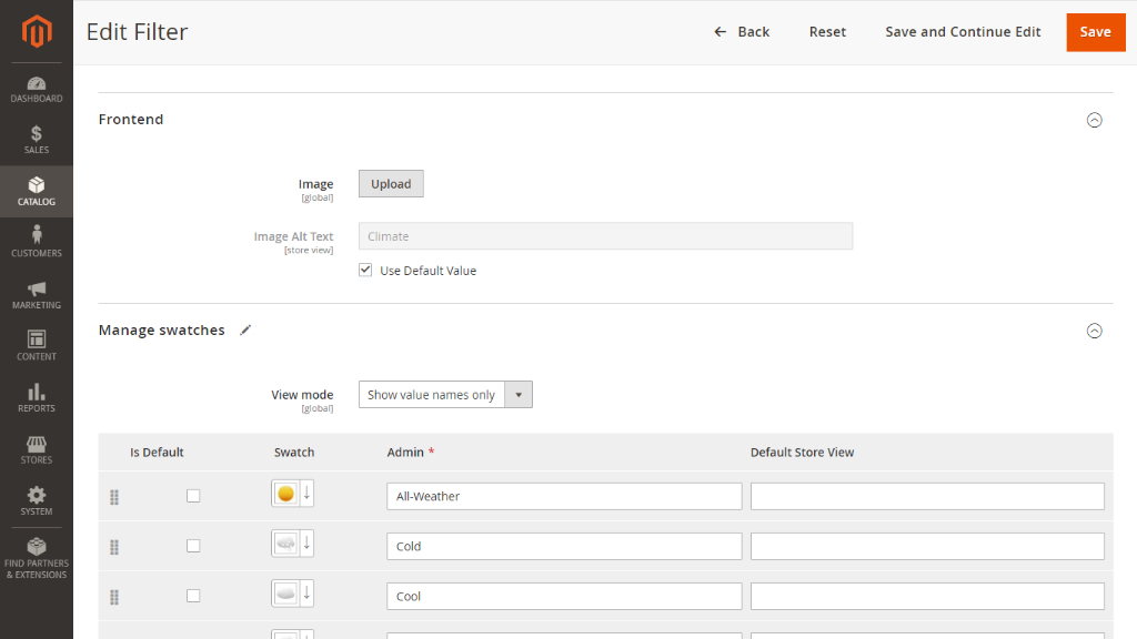 Manage Filters Grid | Layered Navigation for Magento 2