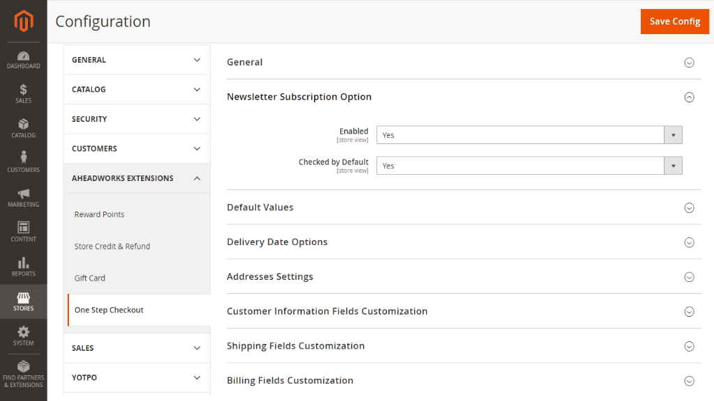 Newsletter subscription option | Smart One Step Checkout for Magento 2