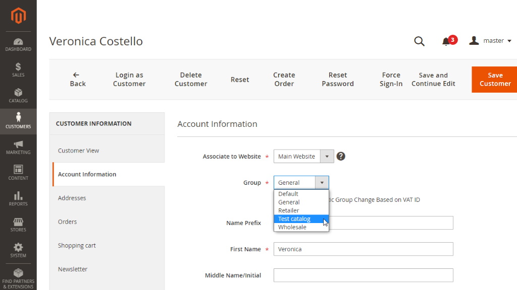 Assign the catalog to User | Private Catalogs for Magento 2