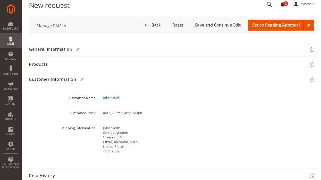 | RMA for Magento 2