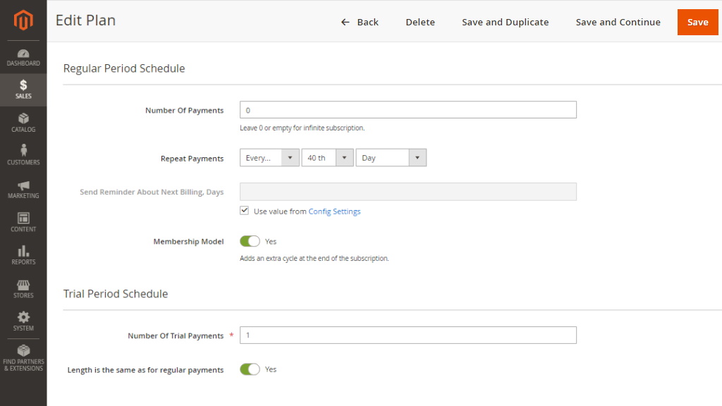 Scheduling Settings | Advanced Subscription Products for Magento 2