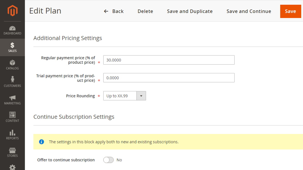 Additional Pricing Settings and Storefront Description&nbsp; | Advanced Subscription Products for Magento 2