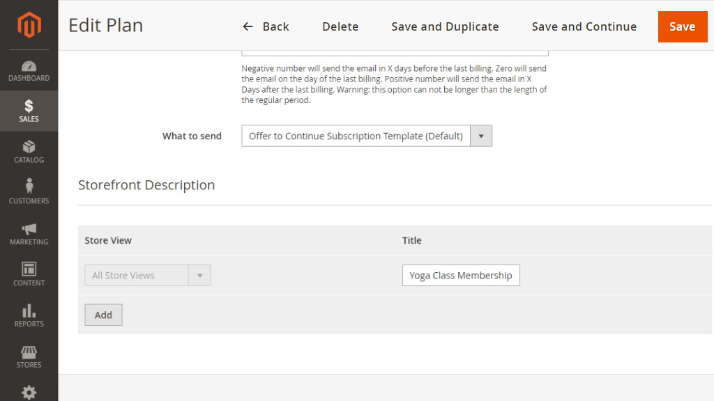 Storefront Description | Advanced Subscription Products for Magento 2