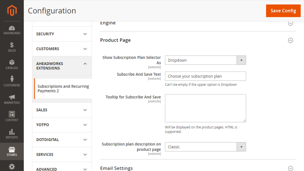 Product Page | Advanced Subscription Products for Magento 2