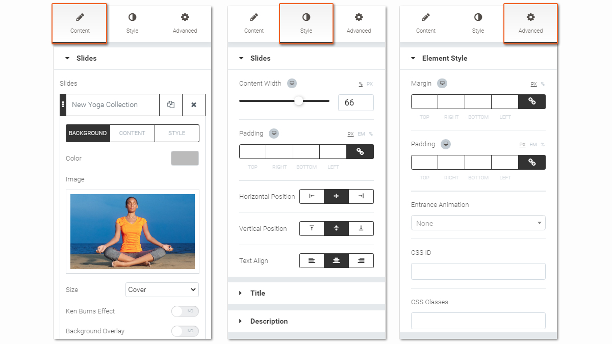 Buildify for Magento 2. Elements Configurations