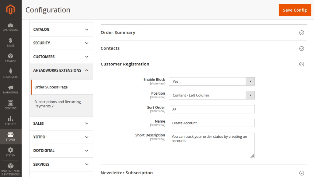 Customer Registration | Order Success Page for Magento 2
