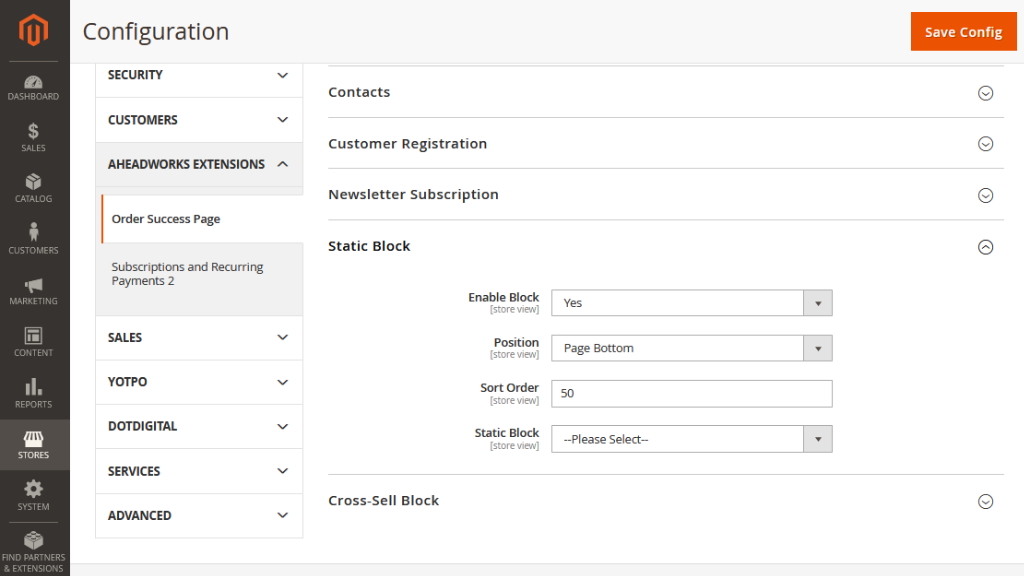 Static Block | Order Success Page for Magento 2